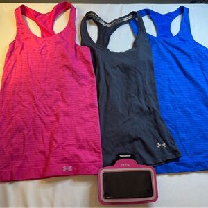 (Lot) Under Armour Tank Tops, Moisture-Wicking Performance, Women’s XS Clothing